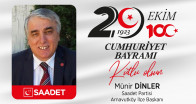 Münür Dinler’in Cumhuriyet Bayramı Mesajı