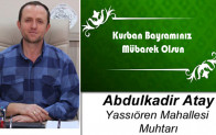 Abdülkadir Atay’ın Kurban Bayramı Mesajı
