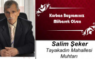 Salim Şeker’in Kurban Bayramı Mesajı