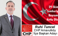 Ruhi Tuncel’in Cumhuriyet Bayramı Mesajı