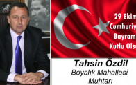 Tahsin Özdil’in Cumhuriyet Bayramı Mesajı