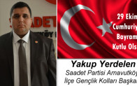 Yakup Yerdelen’in Cumhuriyet Bayramı Mesajı