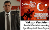 Yakup Yerdelen’in Çanakkale Zaferi ve Şehitleri Anma Günü Mesajı