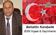 Bahattin Karabalık’ın 23 Nisan Ulusal Egemenlik ve Çocuk Bayramı Mesajı