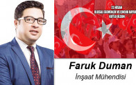 Faruk Duman’ın 23 Nisan Ulusal Egemenlik ve Çocuk Bayramı Mesajı