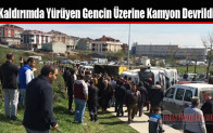 Kaldırımda Yürüyen Gencin Üzerine Kamyon Devrildi