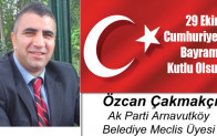 Özcan Çakmakçı’nın Cumhuriyet Bayramı Mesajı