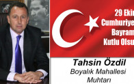 Tahsin Özdil’in Cumhuriyet Bayramı Mesajı