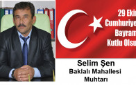 Selim Şen’in Cumhuriyet Bayramı Mesajı