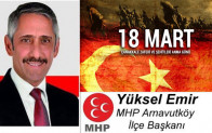 Yüksel Emir’in Çanakkale Zaferi ve Şehitleri Anma Günü Mesajı