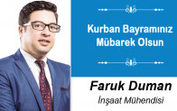 Faruk Duman’ın Kurban Bayramı Mesajı