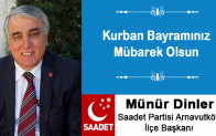 Münür Dinler’in Kurban Bayramı Mesajı