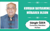 Güngör Özer’in Kurban Bayramı Mesajı