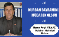 Harun Reşit Yılmaz’ın Kurban Bayramı Mesajı