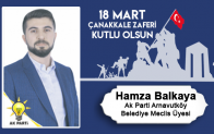 Hamza Balkaya’nın 18 Mart Çanakkale Zaferi ve Şehitleri Anma Günü Mesajı