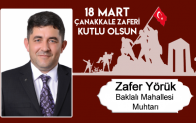 Zafer Yörük’ün Çanakkale Zaferi ve Şehitleri Anma Günü Mesajı