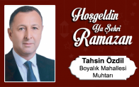 Tahsin Özdil’in Ramazan Ayı Mesajı