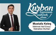 Mustafa Keleş’in Kurban Bayramı Mesajı