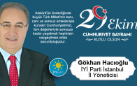 Gökhan Hacıoğlu’nun Cumhuriyet Bayramı Mesajı