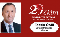 Tahsin Özdil’in Cumhuriyet Bayramı Mesajı