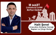 Halit Şenel’in 18 Mart Çanakkale Zaferi ve Şehitleri Anma Günü Mesajı