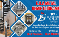 E.G.A Metal Demir Doğrama’dan Cumhuriyet Bayramı Mesajı