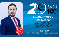 Fırat Atak’ın Cumhuriyet Bayramı Mesajı