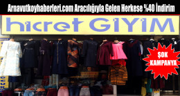 Arnavutkoyhaberleri.com Aracılığıyla Gelen Herkese %40 İndirim