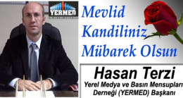 YERMED Başkanı Hasan Terzi’nin Mevlid Kandili Mesajı