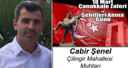Cabir Şenel’in 18 Mart Çanakkale Zaferi ve Şehitleri Anma Günü Mesajı