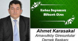Ahmet Karasakal’ın Kurban Bayramı Mesajı