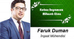 Faruk Duman’ın Kurban Bayramı Mesajı