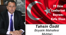 Tahsin Özdil’in Cumhuriyet Bayramı Mesajı