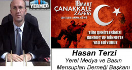 Hasan Terzi’nin Çanakkale Zaferi ve Şehitleri Anma Günü Mesajı