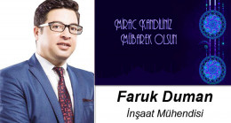Faruk Duman’ın Miraç Kandili Mesajı