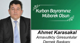 Ahmet Karasakal’ın Kurban Bayramı Mesajı