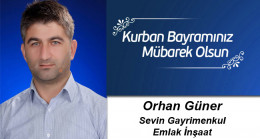 Orhan Güner’in Kurban Bayramı Mesajı