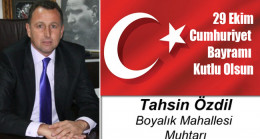 Tahsin Özdil’in Cumhuriyet Bayramı Mesajı