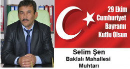 Selim Şen’in Cumhuriyet Bayramı Mesajı