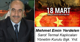 Mehmet Emin Yerdelen’in Çanakkale Zaferi ve Şehitleri Anma Günü Mesajı