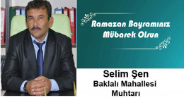 Selim Şen’in Ramazan Bayramı Mesajı