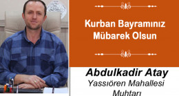 Abdülkadir Atay’ın Kurban Bayramı Mesajı