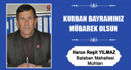 Harun Reşit Yılmaz’ın Kurban Bayramı Mesajı