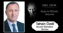 Tahsin Özdil’in 10 Kasım Atatürk’ü Anma Günü Mesajı