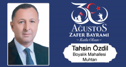 Tahsin Özdil’in 30 Ağustos Zafer Bayramı Mesajı