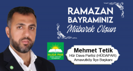 Mehmet Tetik’in Ramazan Bayramı Mesajı