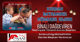 Binali Dağdeviren’den Kurban Bayramı Mesajı