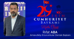 Rıfat Aba’nın Cumhuriyet Bayramı Mesajı