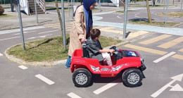 ÖZEL ÇOCUKLARIMIZDAN TRAFİK EĞİTİM PARKINA SÜRPRİZ ZİYARET