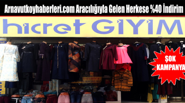 Arnavutkoyhaberleri.com Aracılığıyla Gelen Herkese %40 İndirim